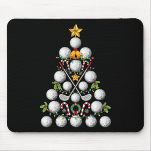 Tapis De Souris Funny Golf Ball Christmas Tree Christmas Golf Love