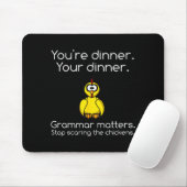 Tapis De Souris Funny Grammar - Stop Ing The Chickens Shirts (Avec souris)