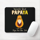 Tapis De Souris Funny Grandfather World's Papa Papaya Pun  (Avec souris)