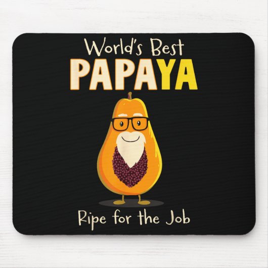 Tapis De Souris Funny Grandfather World's Papa Papaya Pun  (Devant)