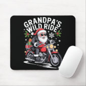 Tapis De Souris Funny Grandpa's Biker Ride Christmas Motorcycle Sa (Avec souris)