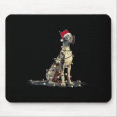 Tapis De Souris Funny Great Dane Christmas Graphics Dog Lights Lov (Devant)