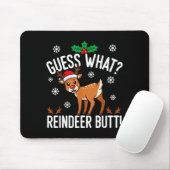 Tapis De Souris Funny Guess What Reindeer Butt Christmas Reindeer  (Avec souris)
