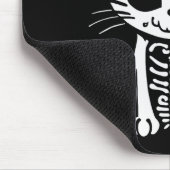 Tapis De Souris Funny Halloween Skeleton Cat Kitty Costume Skull C (Coin)