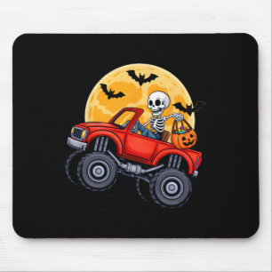 Tapis De Souris Funny Halloween Skeleton Monster Truck Kids Boys