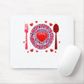 Tapis De Souris Funny Happy Valentines Day Lunch Lady Leopard Hea  (Avec souris)