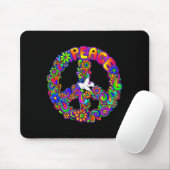 Tapis De Souris Funny Hipe Flower Wer Peace Sign Tee  (Avec souris)