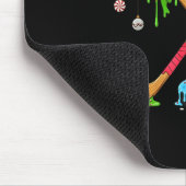 Tapis De Souris Funny Hockey Holiday Candy Cane Gingerbread  (Coin)