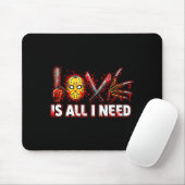 Tapis De Souris Funny Horror Love Is All I Need Slasher Valentine (Avec souris)