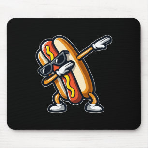 Tapis De Souris Funny Hot Amoureux des chiens Hotdog Dab Dancing F