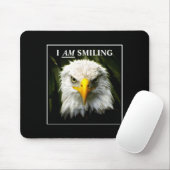 Tapis De Souris Funny I Am Smiling Mpy Eagle Photo  (Avec souris)