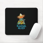 Tapis De Souris Funny Illégal Alien Cool Mexican Eating Taco Food (Avec souris)