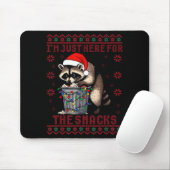 Tapis De Souris Funny I'm Just Here For The Snacks Santa Raccoon U (Avec souris)