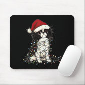 Tapis De Souris Funny Japanese Chin Christmas Graphics Dog Lights  (Avec souris)