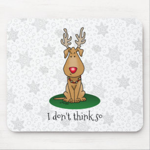 Tapis De Souris Funny Jingle This Red Nose Reindeer Dog Cute