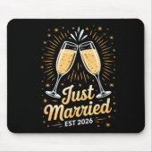 Tapis De Souris Funny Just Married Newlywed Honeymoon Couple 2026  (Devant)