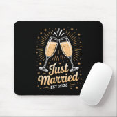 Tapis De Souris Funny Just Married Newlywed Honeymoon Couple 2026 (Avec souris)