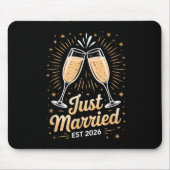 Tapis De Souris Funny Just Married Newlywed Honeymoon Couple 2026 (Devant)