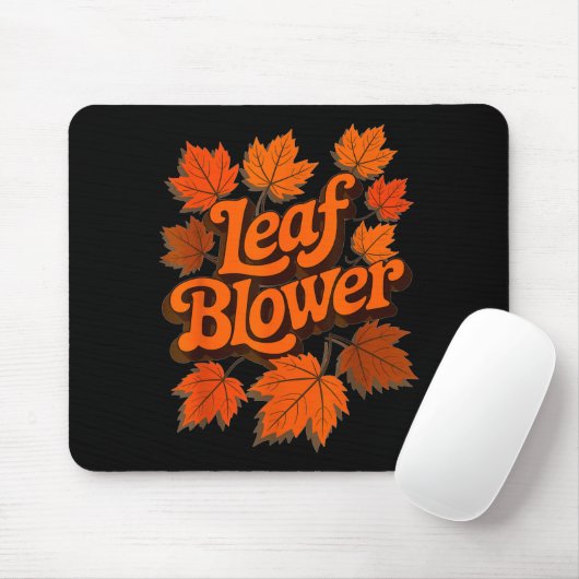 Tapis De Souris Funny Leaf Blower Fall Autumn Costume Matching Out (Avec souris)