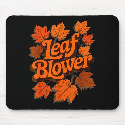Tapis De Souris Funny Leaf Blower Fall Autumn Costume Matching Out (Devant)