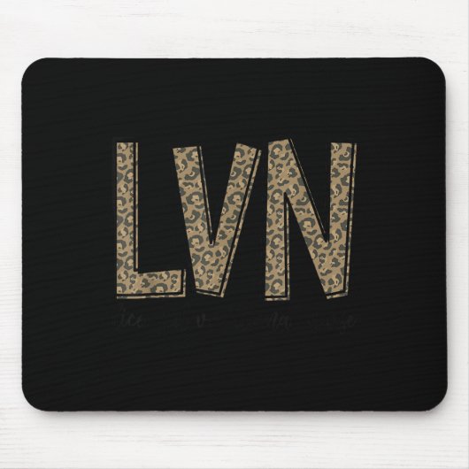 Tapis De Souris Funny Leopard Lvn Happy Licensed Vocational Nurse (Devant)