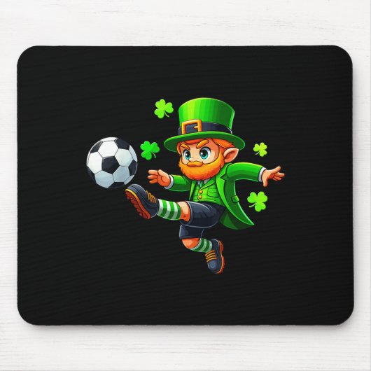Tapis De Souris Funny Leprechaun Irish Soccer St Patricks Men Boy  (Devant)