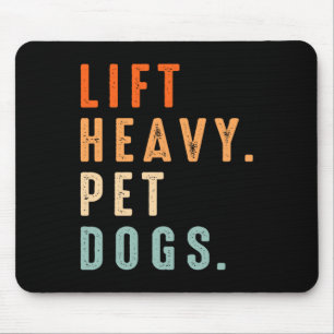 Tapis De Souris Funny Lift Heavy Pet Chiens de gym Fitness Poids L