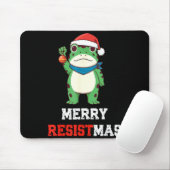 Tapis De Souris Funny Litical Frog Christmas Merry Resistmas 2025 (Avec souris)