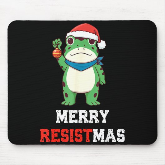Tapis De Souris Funny Litical Frog Christmas Merry Resistmas 2025 (Devant)