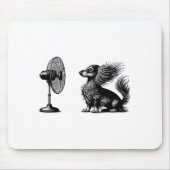 Tapis De Souris Funny Long Haired Dachshund Dog With Fan Doxie Wie (Devant)