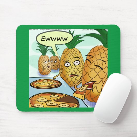 Tapis De Souris Funny LTCartoons Pineapple Pizza Comic (Avec souris)