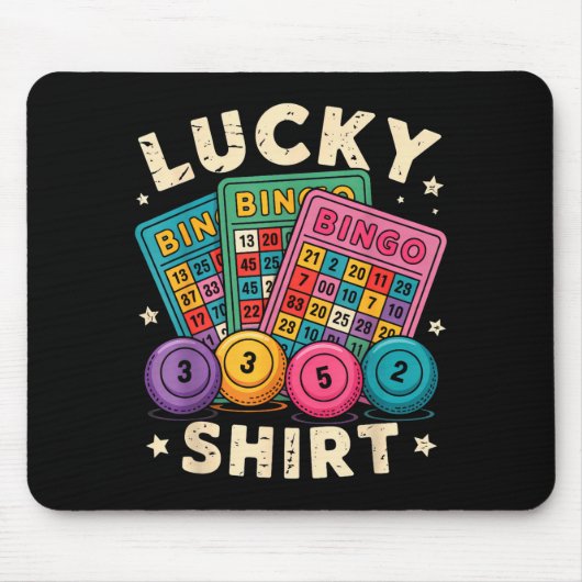 Tapis De Souris Funny Lucky Bingo Funny Gambling Bingo Player Men (Devant)