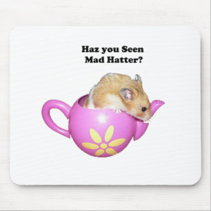 Tapis De Souris Funny Mad Hatter Dormouse Alice au pays des mervei
