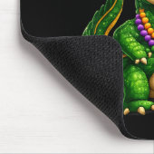 Tapis De Souris Funny Mardi Gras Alligator Beads Carnival Celebrat (Coin)