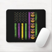 Tapis De Souris Funny Mardi Gras Canards Drapeaux Usa Perles Drape (Avec souris)