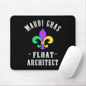 Tapis De Souris Funny Mardi Gras Float Architecte Fleur De Lis (Avec souris)