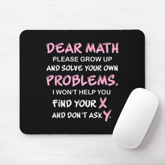 Tapis De Souris Funny Math Quote (Avec souris)