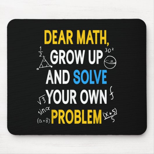 Tapis De Souris Funny Math Quote For Girls Boys Teens Men Women De (Devant)