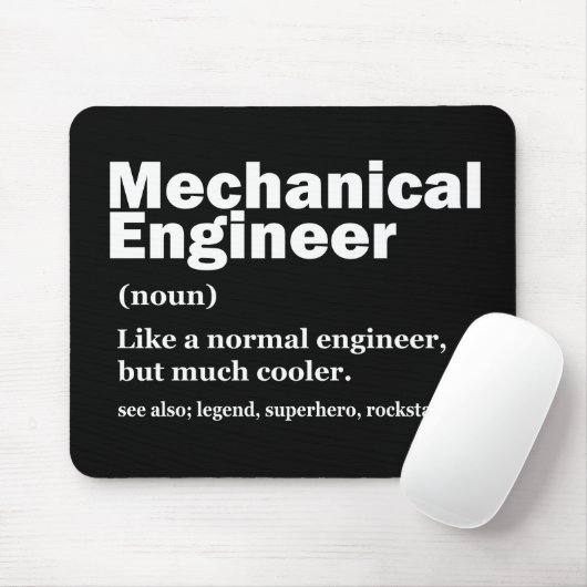 Tapis De Souris Funny Mechanical Engineer Definition Engineering M (Avec souris)