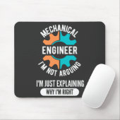 Tapis De Souris Funny Mechanical Engineer, Mechanical Engineering (Avec souris)