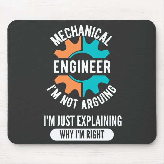 Tapis De Souris Funny Mechanical Engineer, Mechanical Engineering (Devant)