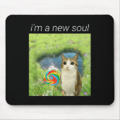 Tapis De Souris Funny Meowl Meme, Cat Owl Meme Brainrot Gen Alpha (Devant)