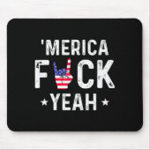 Tapis De Souris Funny Merica For Yeah 4th Of July (Devant)