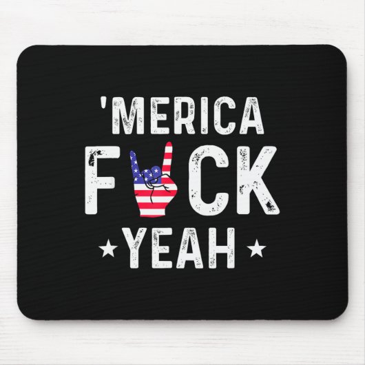 Tapis De Souris Funny Merica For Yeah 4th Of July (Devant)