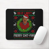 Tapis De Souris Funny Merry Chit-mas Ugly Christmas Sweater (Avec souris)