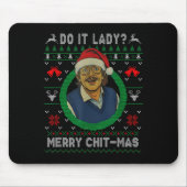 Tapis De Souris Funny Merry Chit-mas Ugly Christmas Sweater (Devant)