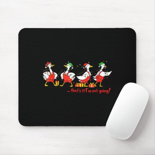 Tapis De Souris Funny Merry Duckmas Quackmas Pajama Duck Christmas (Avec souris)