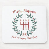 Tapis De Souris Funny Merry Shiftmas And A Happy New Quote Mechani (Devant)