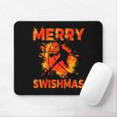 Tapis De Souris Funny Merry Swishmas Ugly Christmas Basketball Pla (Avec souris)