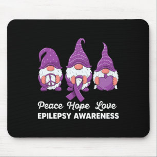 Tapis De Souris Funny mignonne Gnomes Peace Hope Love Epilepsie Aw